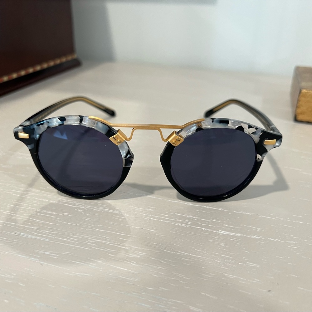 Krewe black and white St. Louis sunglasses